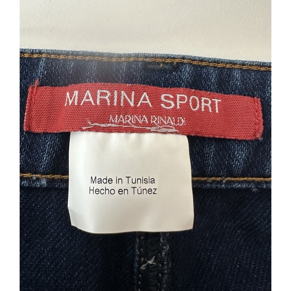 Marina Rinaldi Sport‎ Jeans Women's Size 31 (US 22) Wonder Blue Denim Plus New - Picture 3 of 13